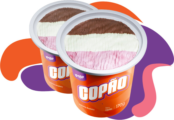 Sorvete Milet Copão Napolitano 170g